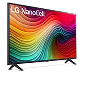 Slightly-angled left-facing side view of LG NanoCell TV