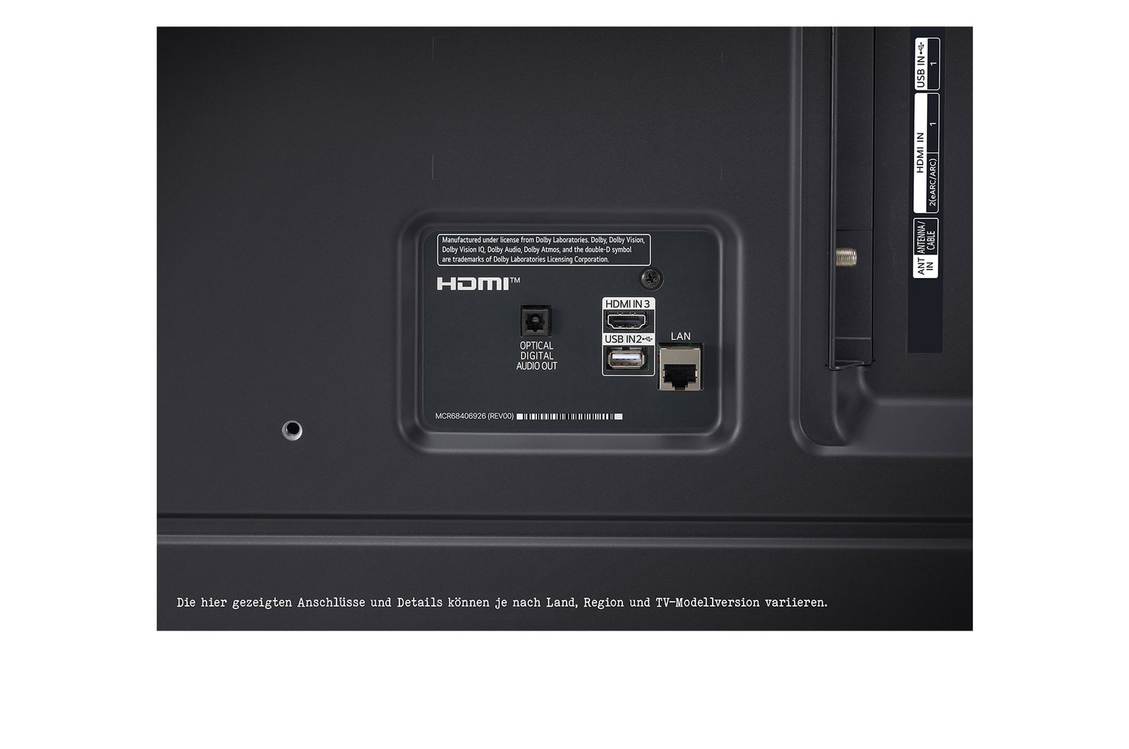 LG NanoCell TV Part Back Detailed Drawing