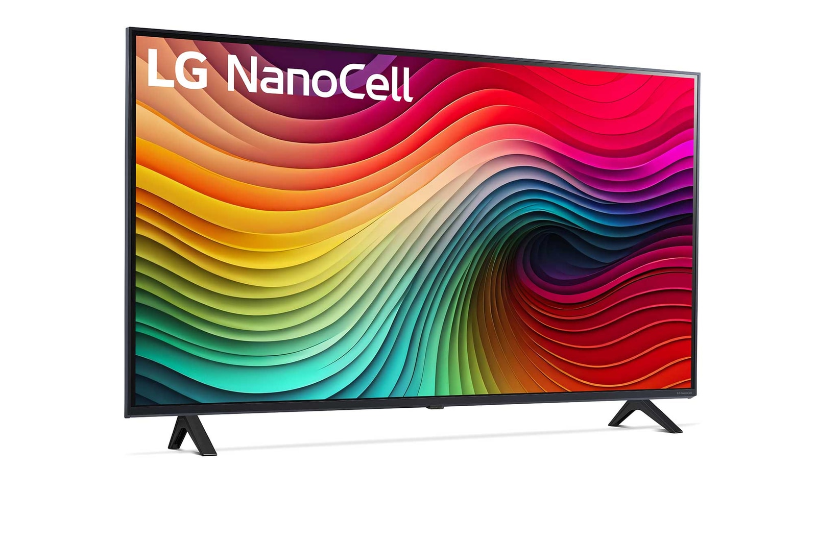 Slightly-angled left-facing side view of LG NanoCell TV