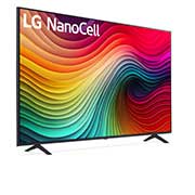 Slightly-angled left-facing side view of LG NanoCell TV