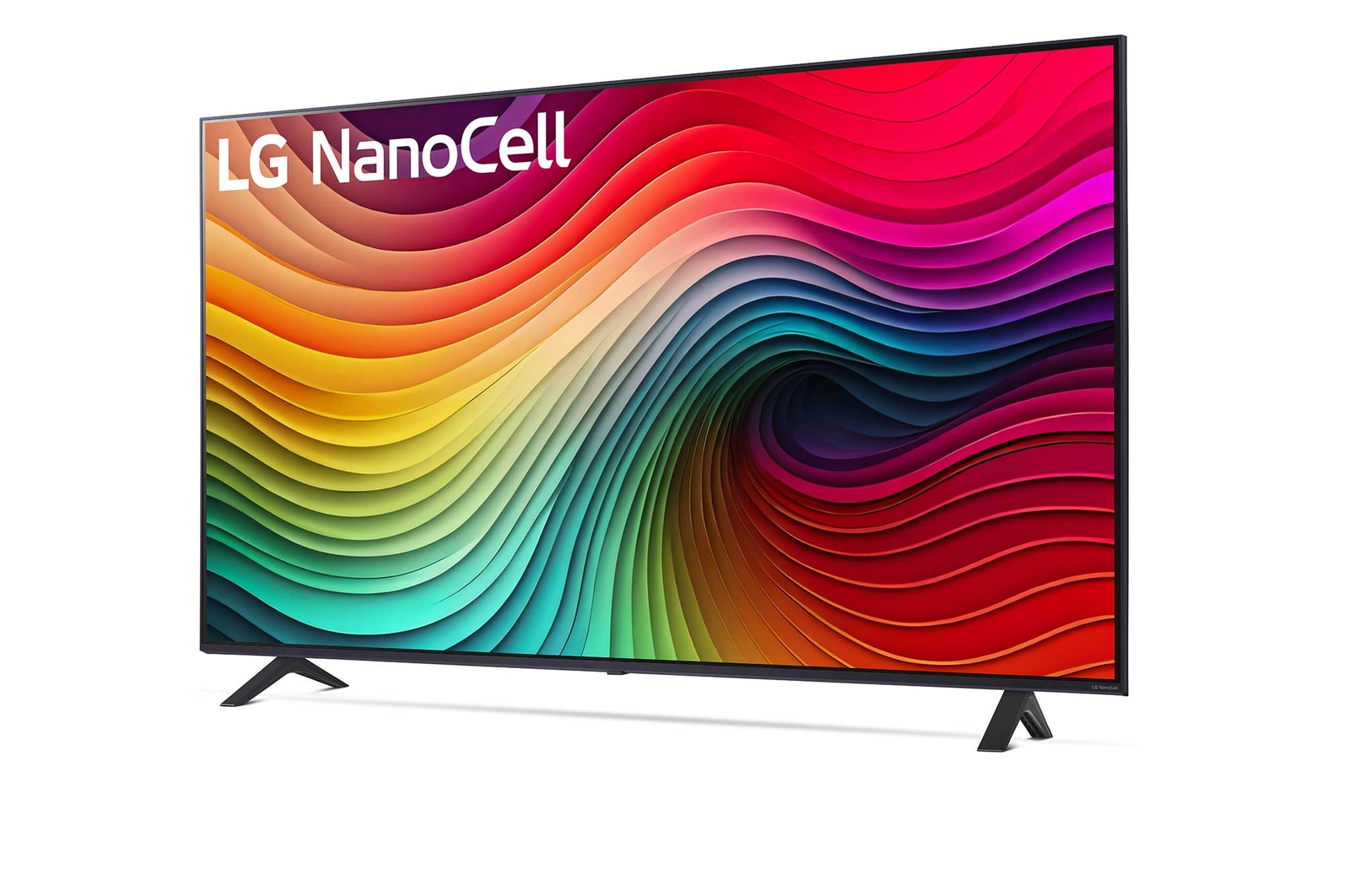 Vorderansicht des LG NanoCell-Fernsehers, NANO80