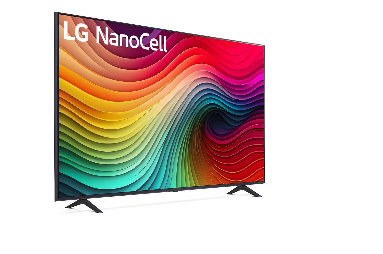 Slightly-angled left-facing side view of LG NanoCell TV