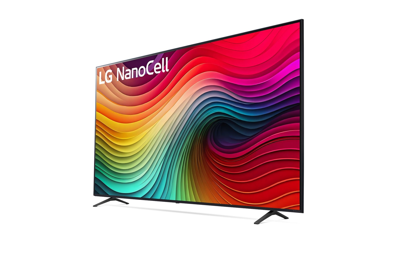 Slightly-angled right-facing side view of LG NanoCell TV