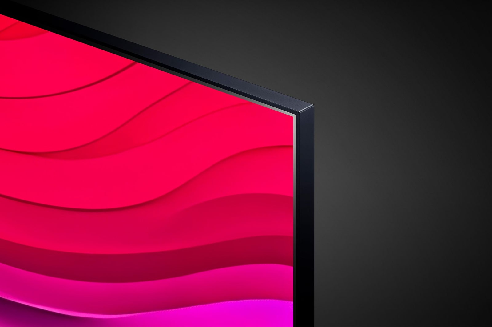 Close-up of the top edge of LG NanoCell TV