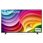 Front view of LG NanoCell TV with text of LG NanoCell and 2024 on screen