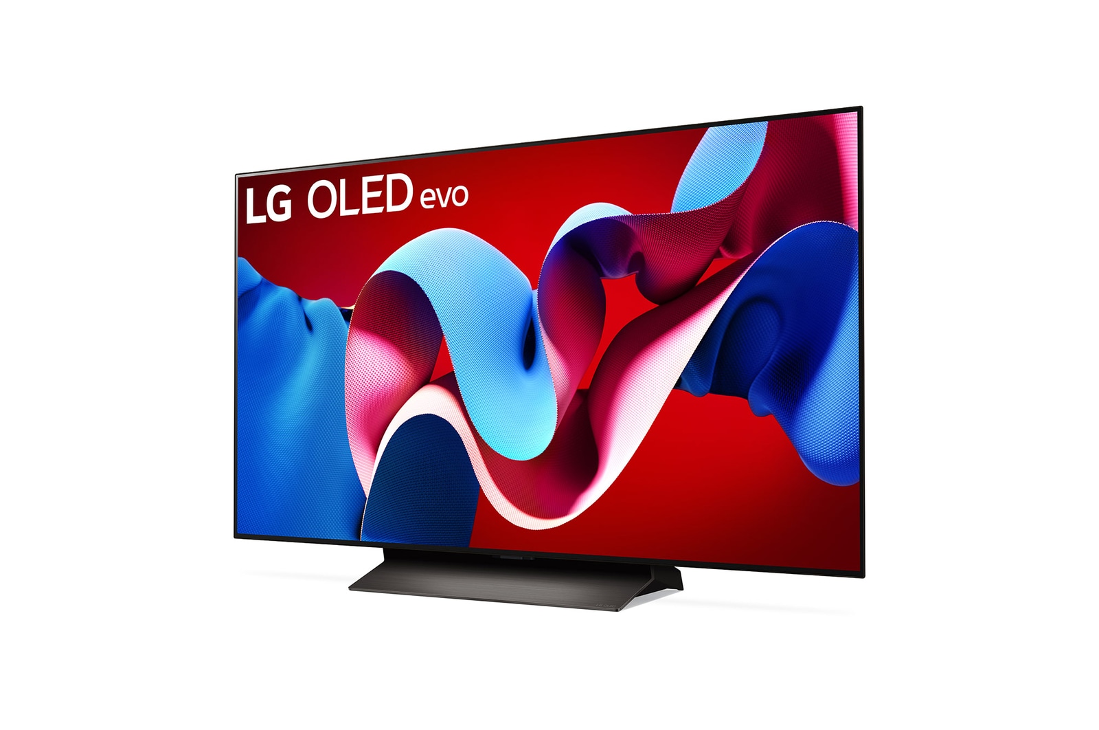 Nach links gerichtete Seitenansicht des LG OLED evo TV C4