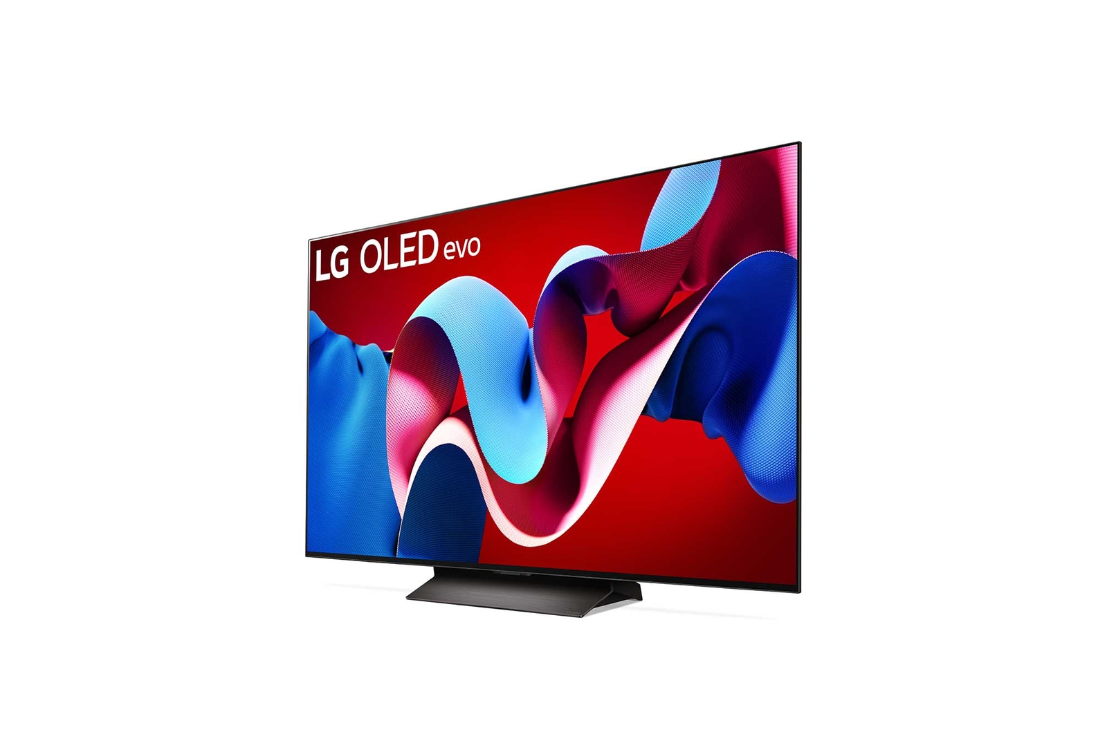 Nach links gerichtete Seitenansicht des LG OLED evo TV C4