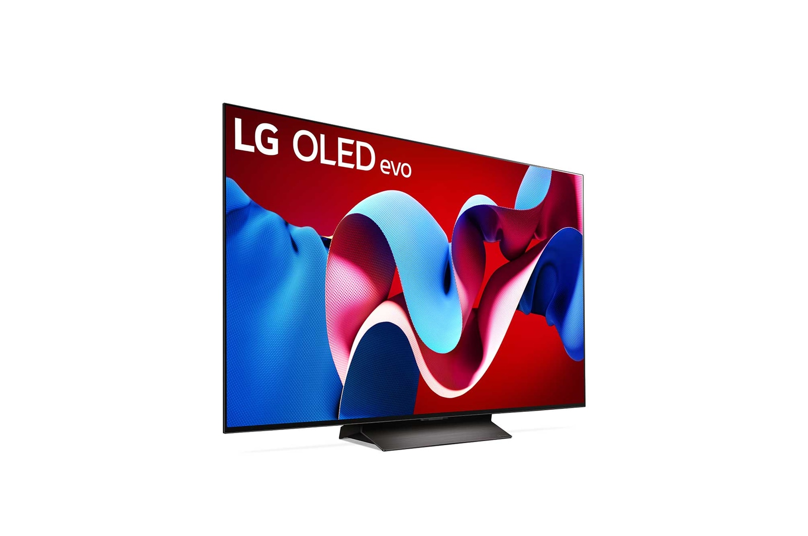 Nach rechts gerichtete Seitenansicht des LG OLED evo TV C4