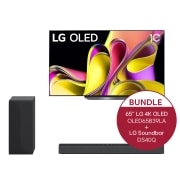 LG 65'' LG 4K OLED TV B3 & 2.1 Soundbar mit 300 Watt | kabelloser Subwoofer, OLED65B39LA.DS40Q