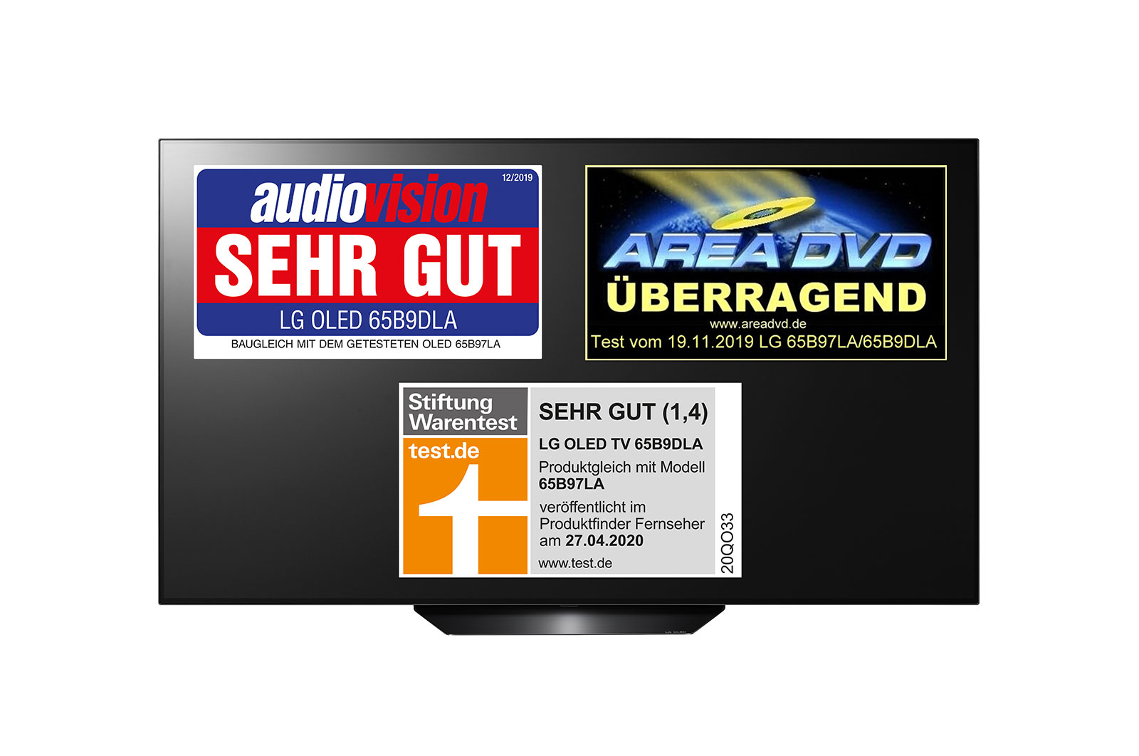 LG 65" OLED B9D 4K TV - Energieeffizienzklasse A (Spektrum: A+++ bis D), OLED65B9DLA