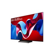 Nach links gerichtete Seitenansicht des LG OLED evo TV C4