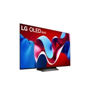 Nach rechts gerichtete Seitenansicht des LG OLED evo TV C4