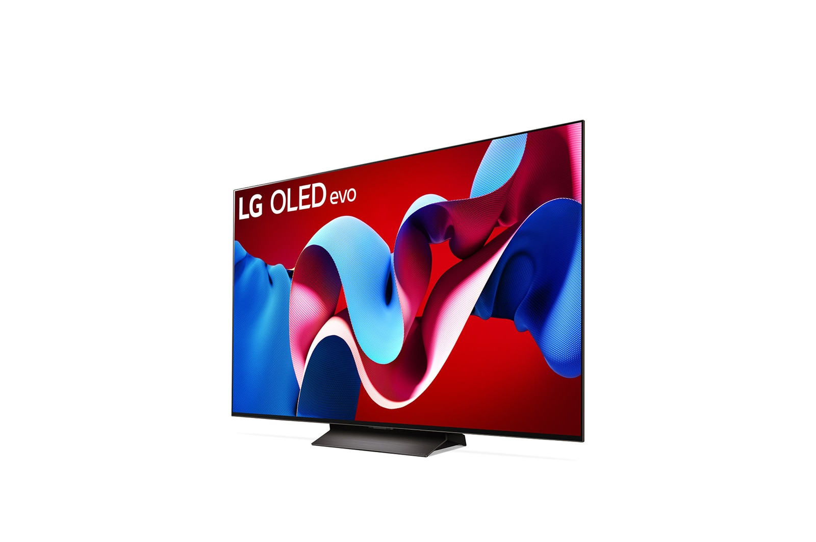 Nach links gerichtete Seitenansicht des LG OLED evo TV C4