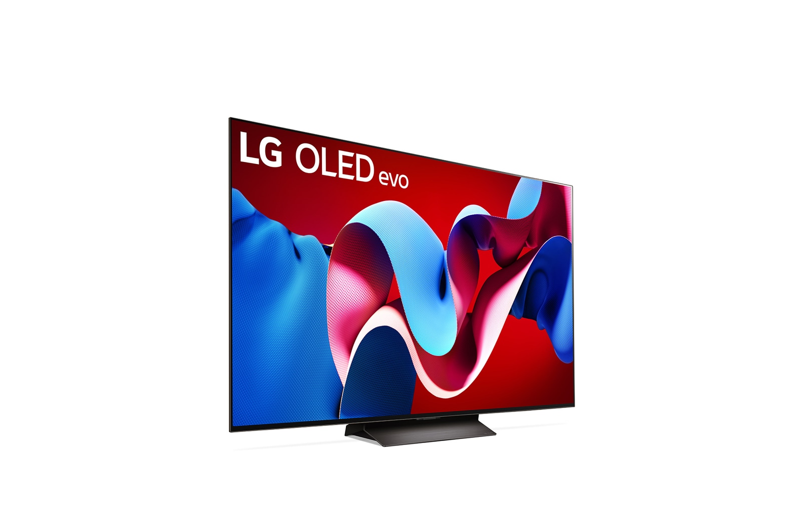 Nach rechts gerichtete Seitenansicht des LG OLED evo TV C4