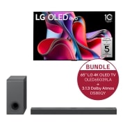 LG 65" LG 4K OLED evo TV G3 & 3.1.3 Dolby Atmos® Soundbar mit 480 Watt | kabelloser Subwoofer, OLED65G39LA.DS80QY