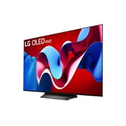 Nach links gerichtete Seitenansicht des LG OLED evo TV C4