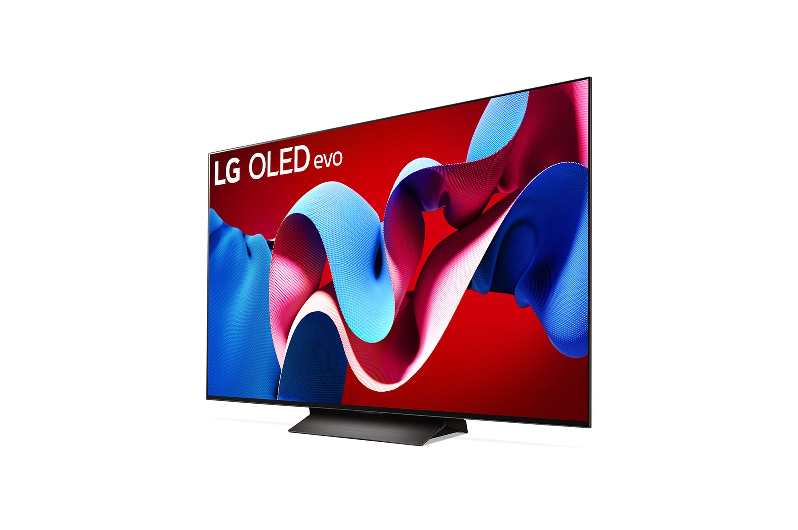 Nach links gerichtete Seitenansicht des LG OLED evo TV C4