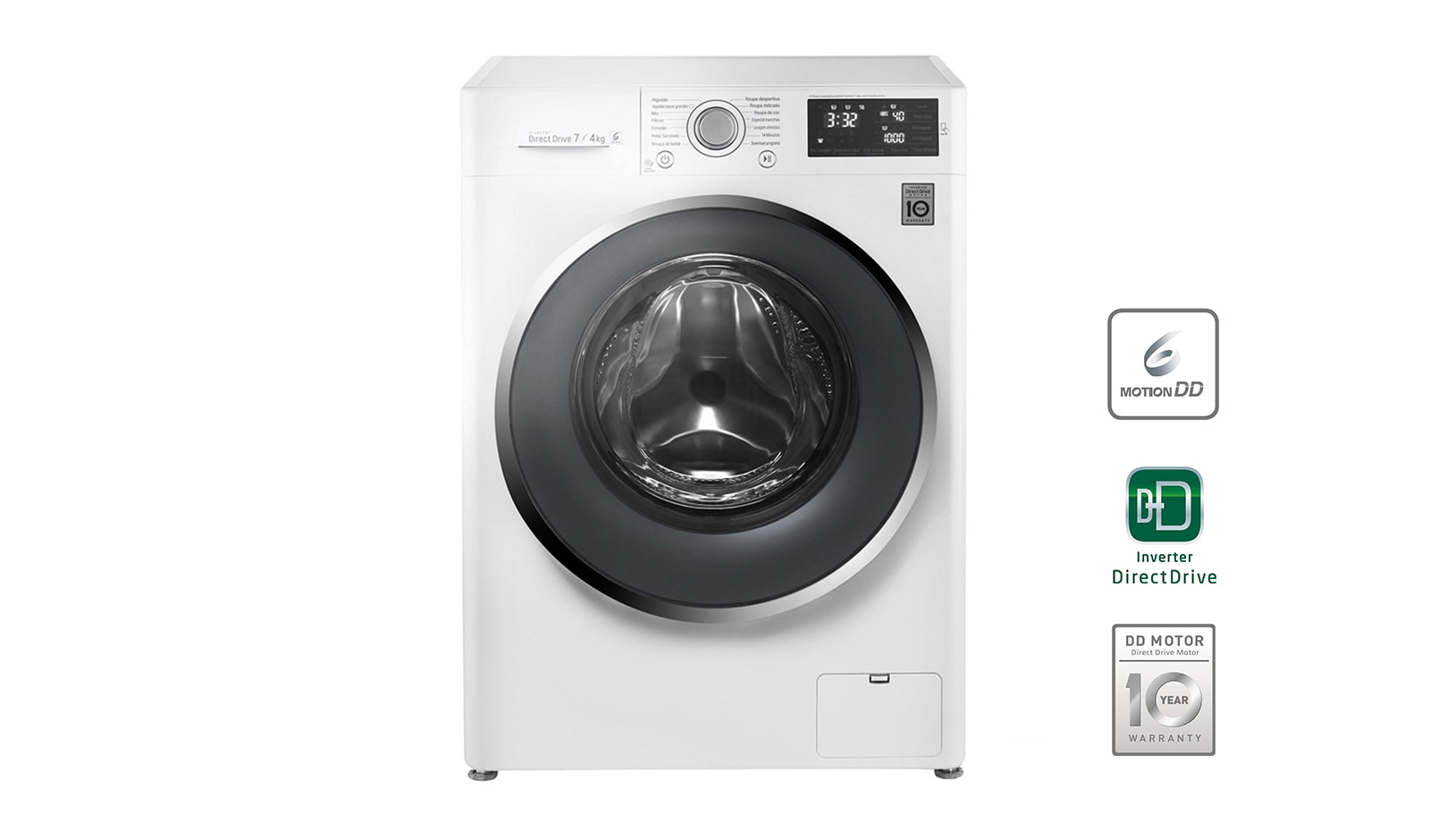 LG Waschtrockner mit 6 Motion Direct Drive™-Technologie. 7 kg Waschen / 4 kg Trocknen bei nur 45 cm Gerätetiefe., F12U2HDM1NH