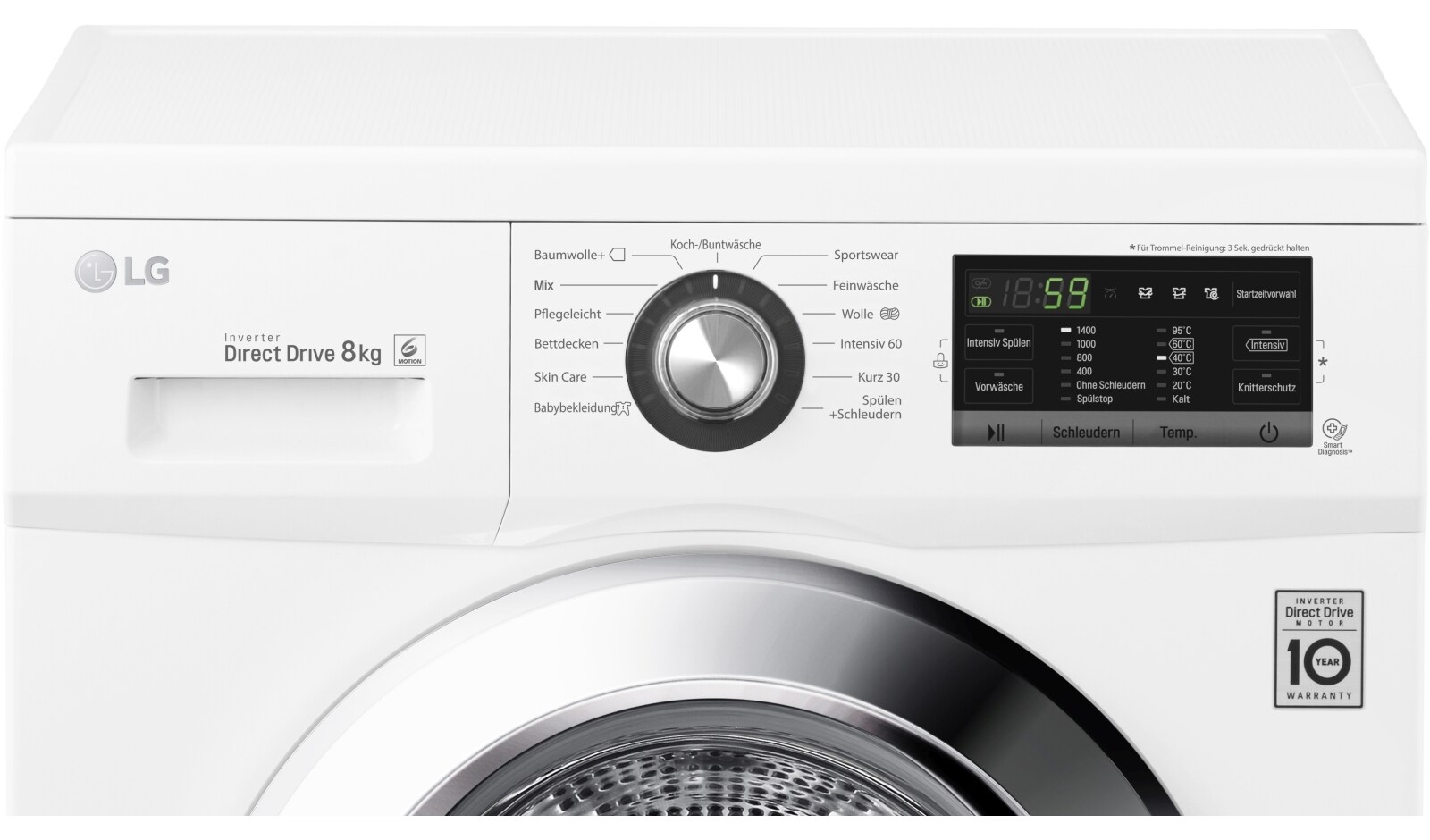 LG Waschmaschine mit bis zu 8 Kg Fassungsvermögen , F14G6TDN2H