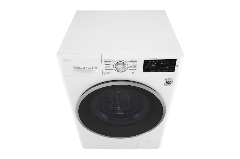 LG Waschtrockner | Serie 5 | 8 kg Waschen | 5 kg Trocknen | Inverter DirectDrive™ | Chrom-Rahmen, F14WD85TN1