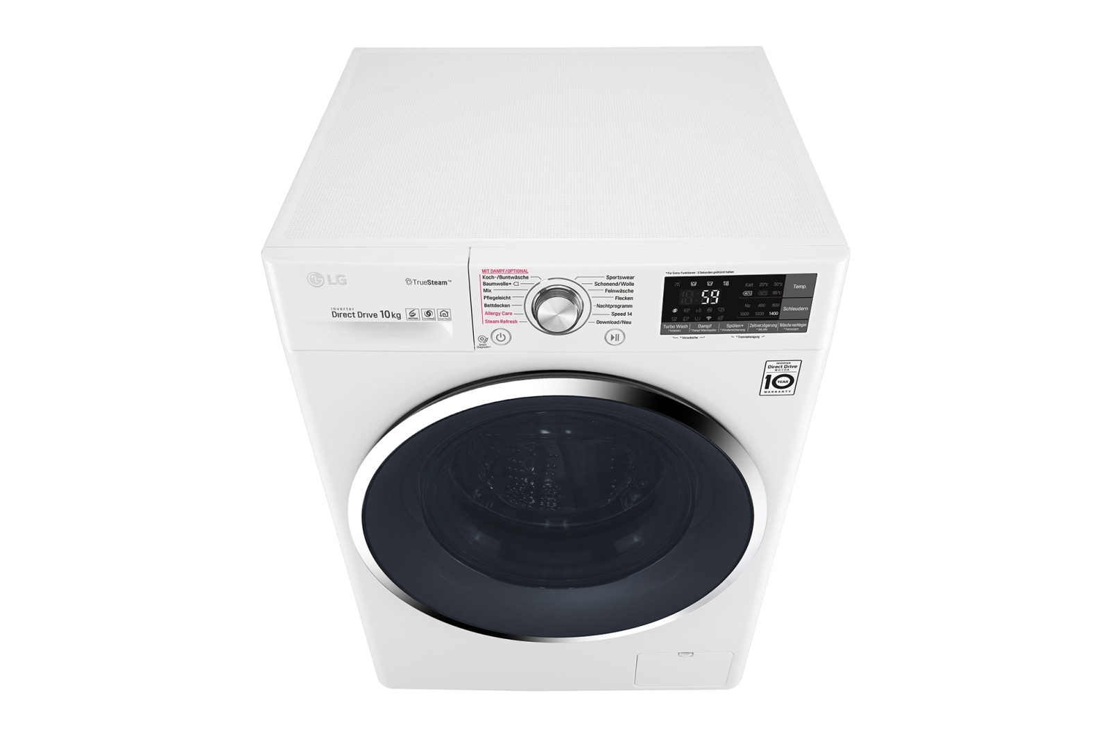 LG Waschmaschine | Serie 9 | 10 kg | TrueSteam™ | TurboWash™ | SmartThinQ™ | Weiß, F14WM10TT2