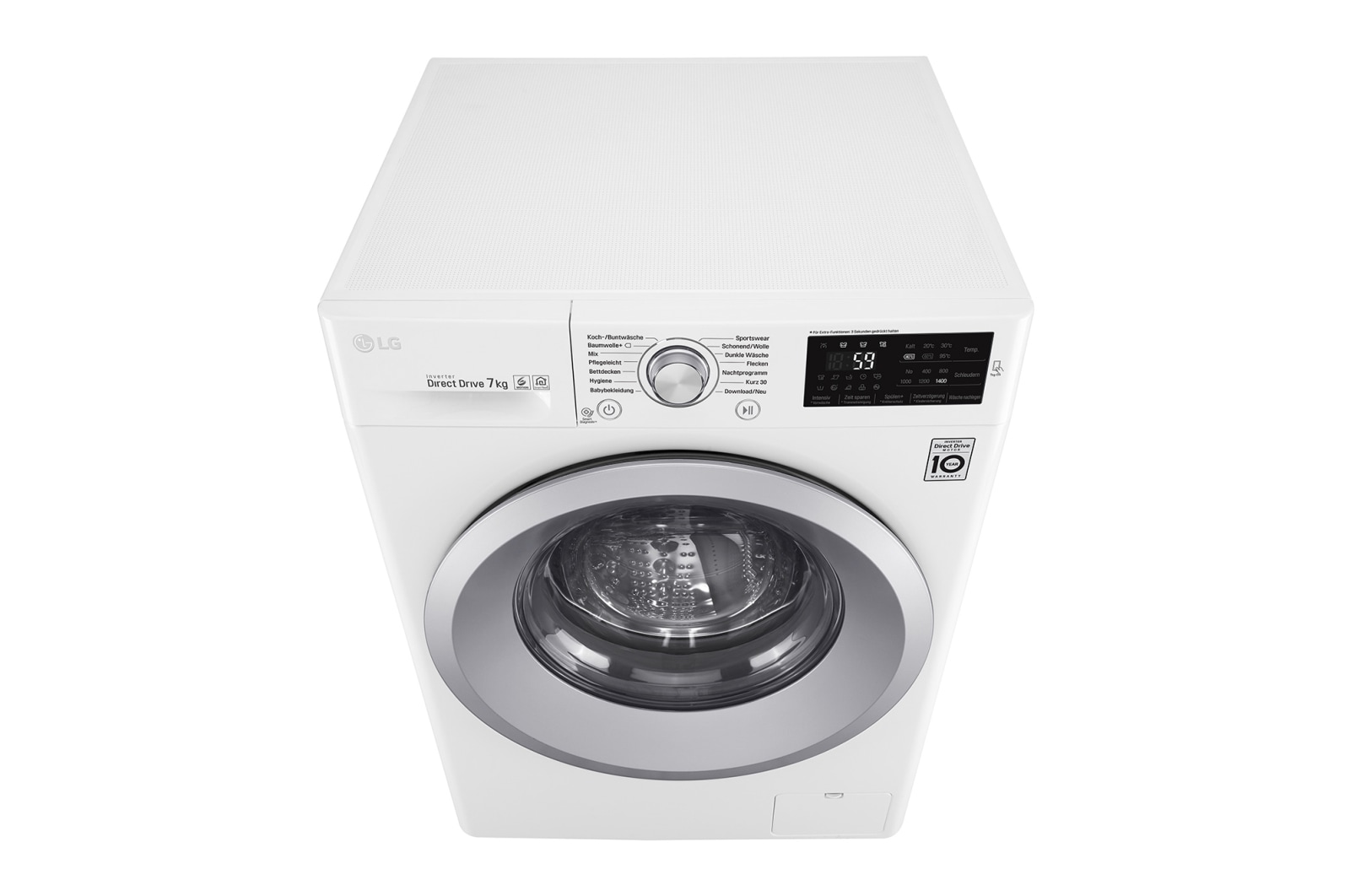 LG Waschmaschine | Serie 3 | 7 kg | Weiß & silber Ring, F14WM7KN1