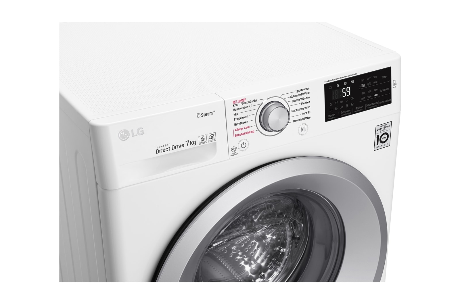 LG Waschmaschine 7KG, Steam, Tag On NFC, F14WM7KS1