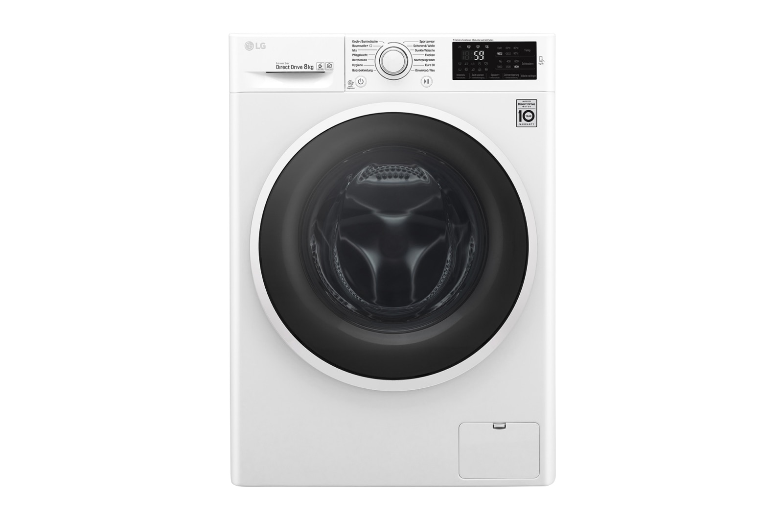 Vorderseite von Waschmaschine | Serie 5 | 8 kg | Weiß F14WM8EN0