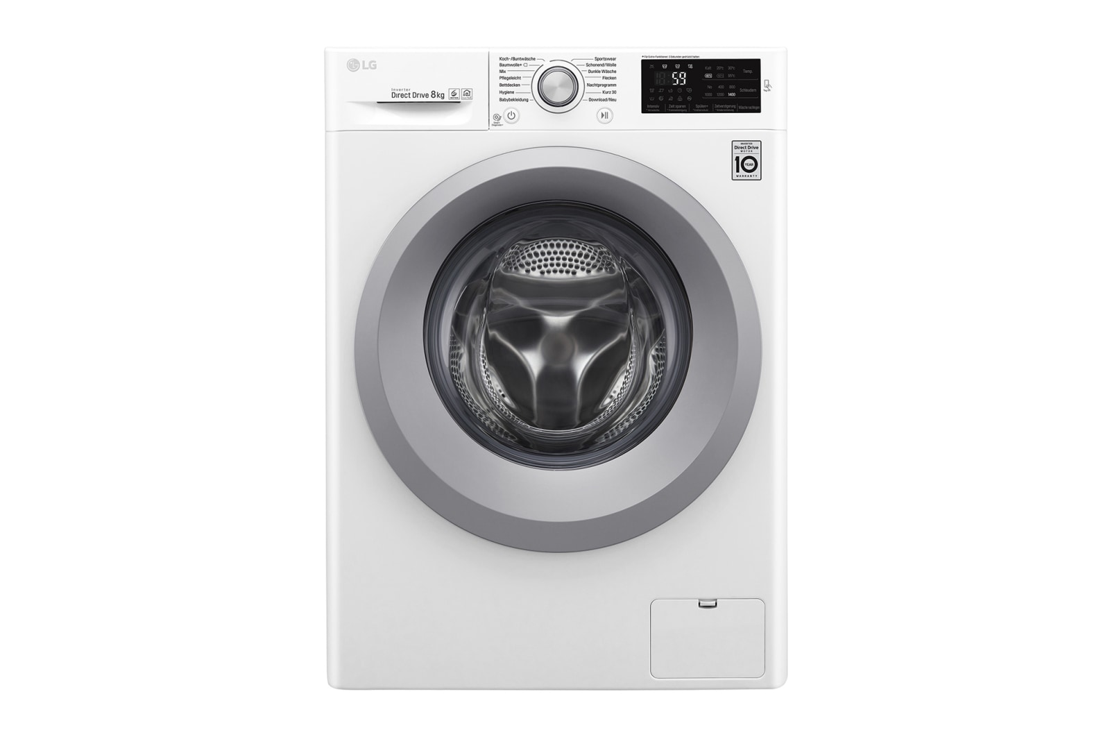 LG Waschmaschine | Serie 3 | 8 kg | Weiß & silber Ring, F14WM8KN1