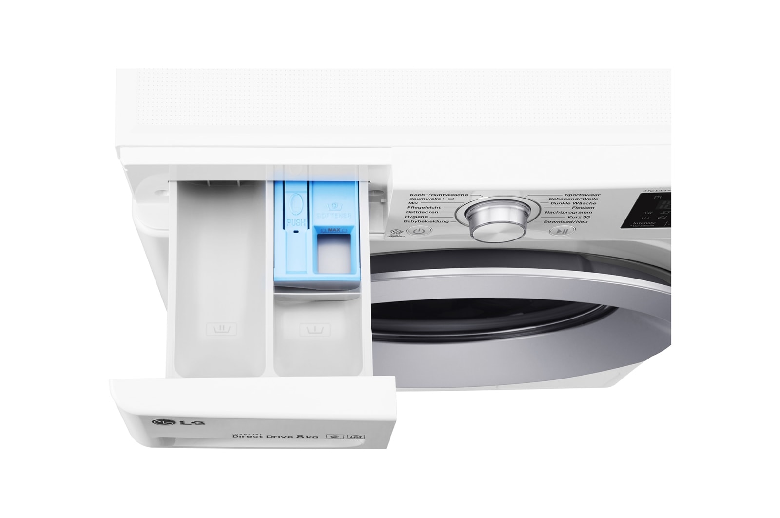 LG Waschmaschine | Serie 3 | 8 kg | Weiß & silber Ring, F14WM8KN1