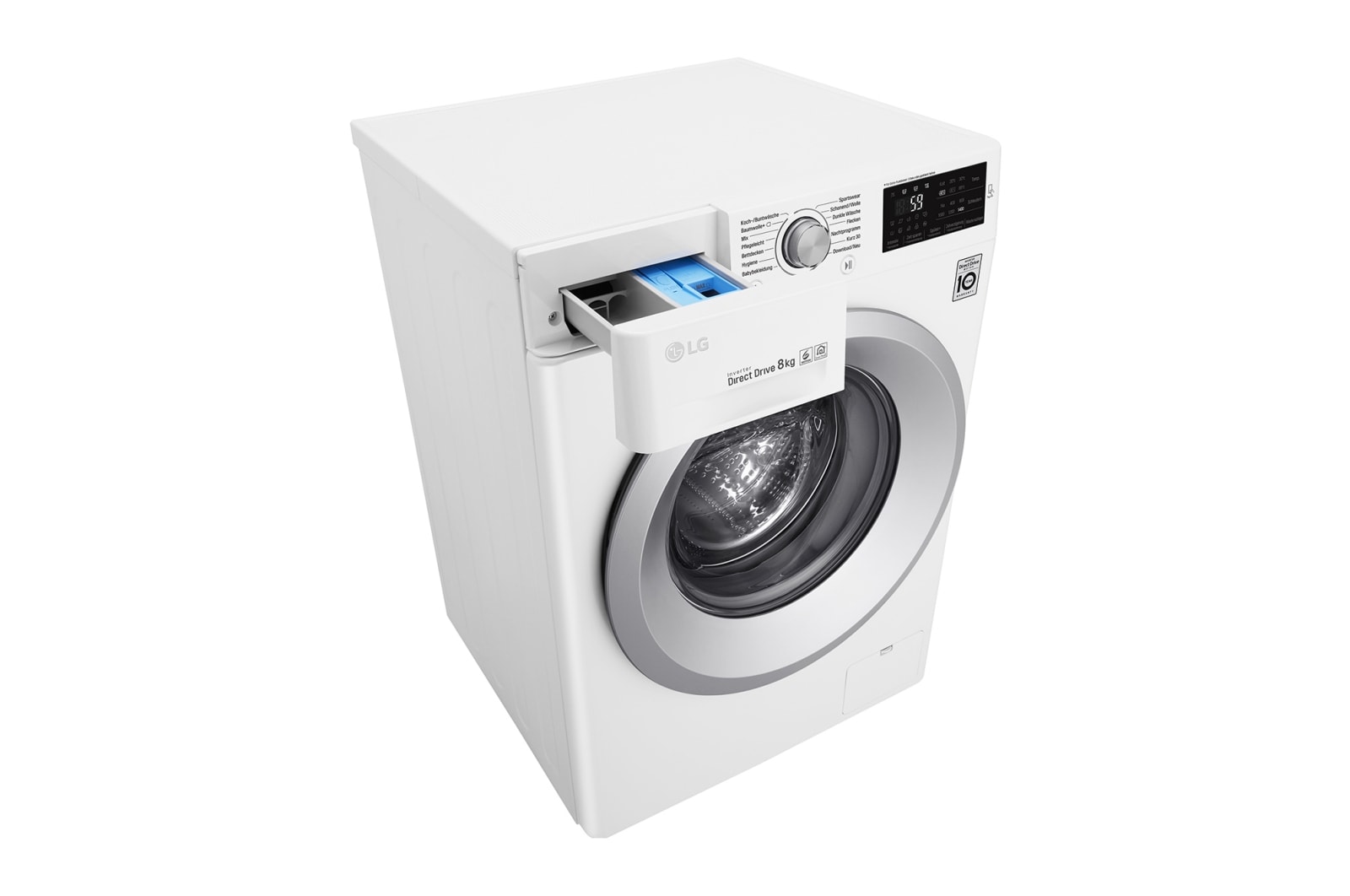 LG Waschmaschine | Serie 3 | 8 kg | Weiß & silber Ring, F14WM8KN1