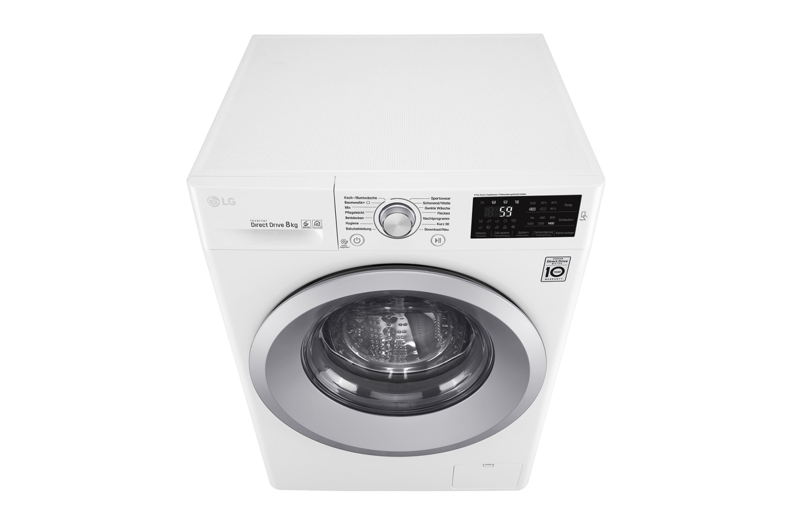 LG Waschmaschine | Serie 3 | 8 kg | Weiß & silber Ring, F14WM8KN1