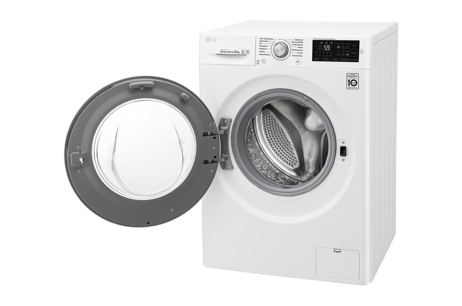 LG Waschmaschine | Serie 3 | 8 kg | Weiß & silber Ring, F14WM8KN1