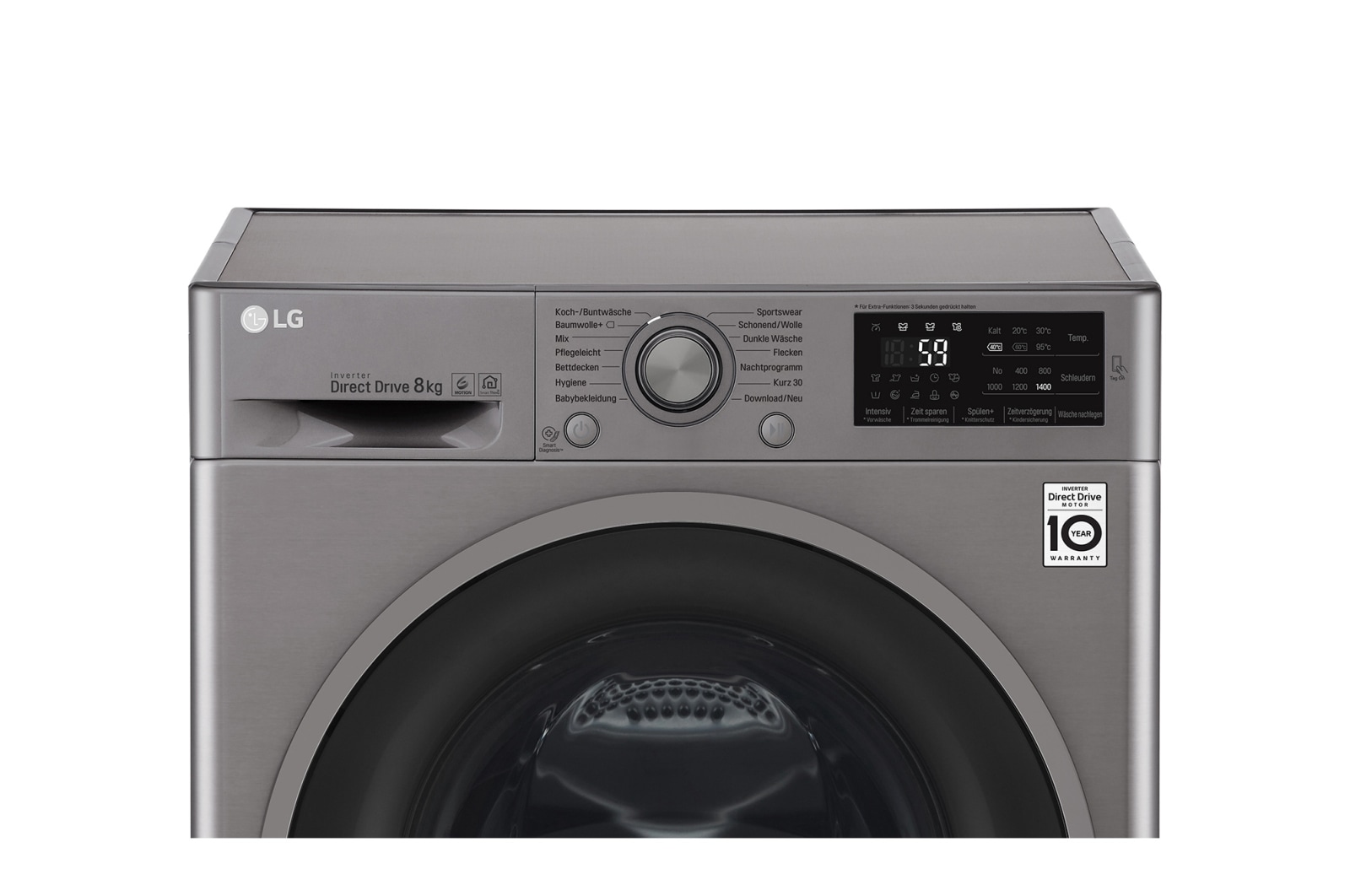 LG Waschmaschine | Serie 5 | 8 kg | Stone Silver, F14WM8TN4