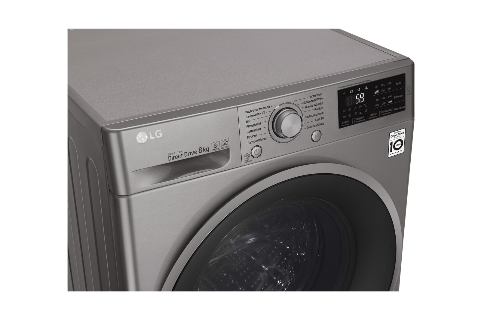 LG Waschmaschine | Serie 5 | 8 kg | Stone Silver, F14WM8TN4