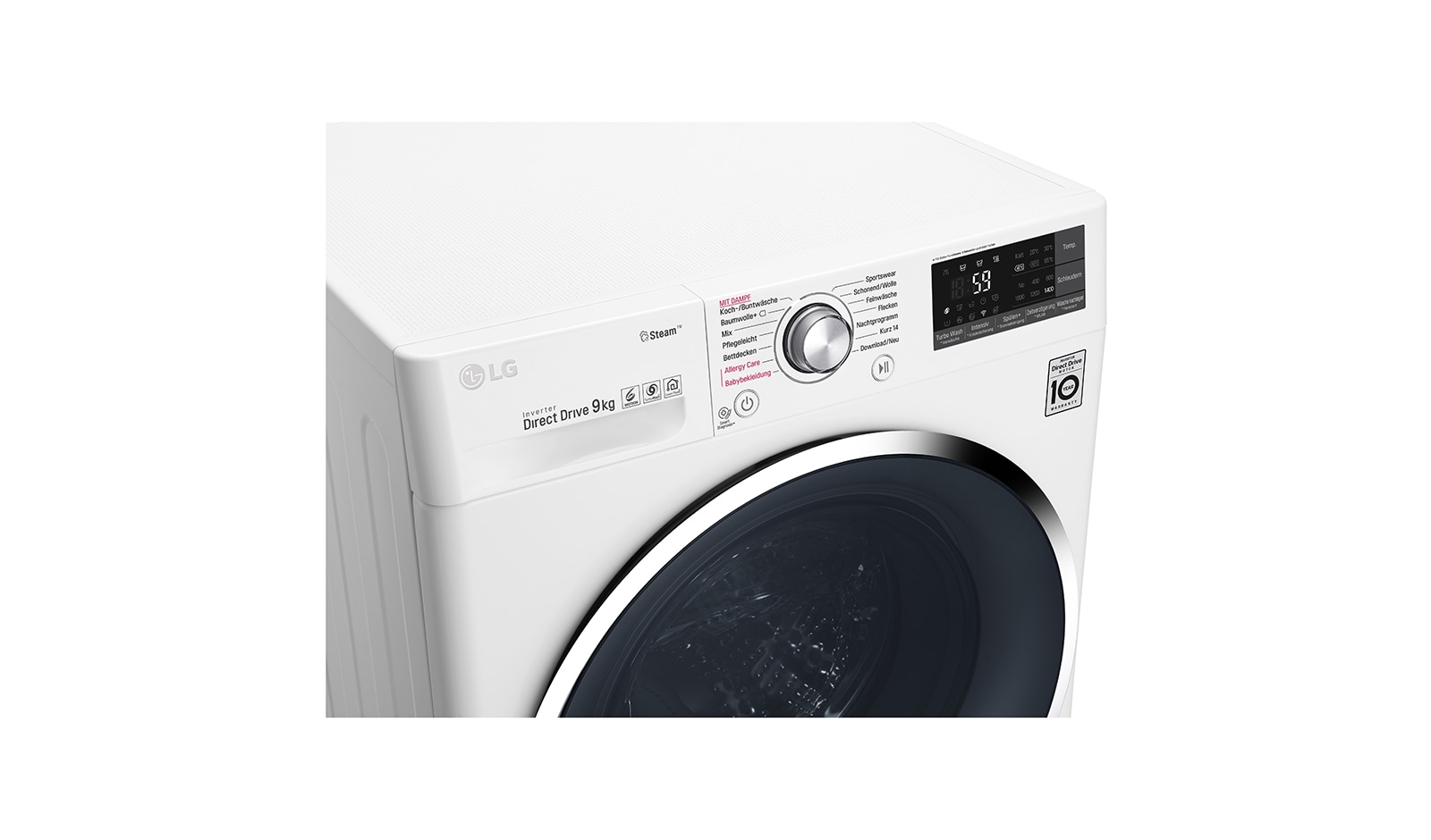 LG Waschmaschine | Serie 7 | 9 kg | Steam™ | TurboWash™ | Smart ThinQ™, F14WM9TS2