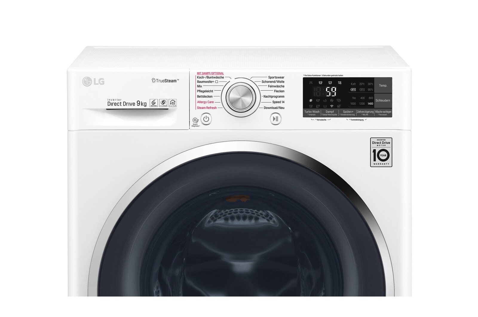 LG Waschmaschine | Serie 9 | 9 kg | TrueSteam™ | TurboWash™ | SmartThinQ™, F14WM9TT2