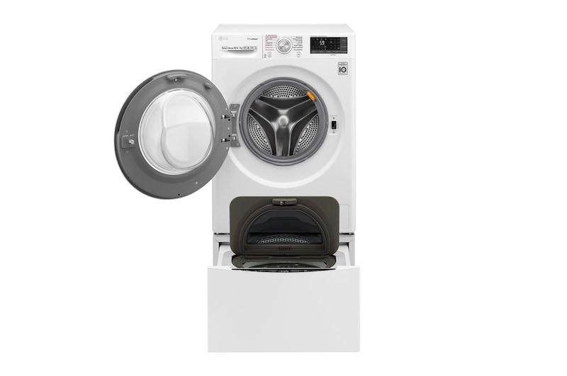 LG TWINWash™ Waschtrockner | 10,5 kg + 2 kg Waschen | 7 kg Trocknen | TrueSteam™ | Inverter DirectDrive™ | SmartThinQ™, FTWD107TH2