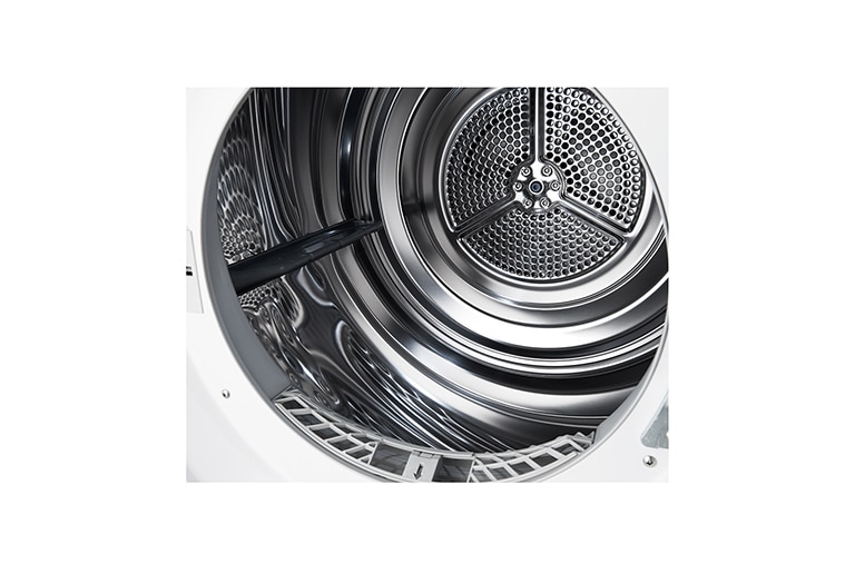 LG Trockner mit Wärmepumpen Technologie und selbstreinigenden Kondensator für gleichbleibend niedrigen Energieverbrauch. Bis zu 7 kg Fassungsvermögen., RC7055AH2Z