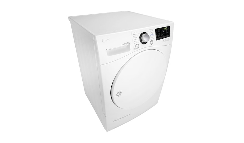LG Trockner mit Wärmepumpen Technologie | Energieeffizienzklasse* A++ | selbstreinigenden Kondensator für gleichbleibend niedrigen Energieverbrauch. Bis zu 8 kg Fassungsvermögen., RC8055AH1Z