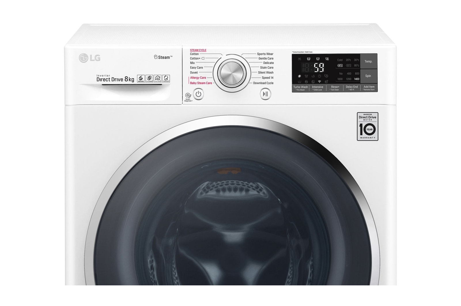 LG TwinWash™ Waschtrockner | 10,5 kg + 2 kg Waschen | 7 kg Trocknen | TrueSteam™ | Inverter DirectDrive™ | SmartThinQ™, TWIND107TH2