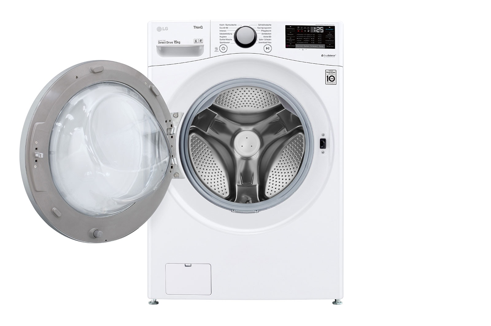 LG Waschmaschine mit 15 kg Kapazität | Energieeffizienzklasse E | 1.100 U./Min. | TurboWash® | Wi-Fi –Funktion | Aqua-Control, F11WM15TS2