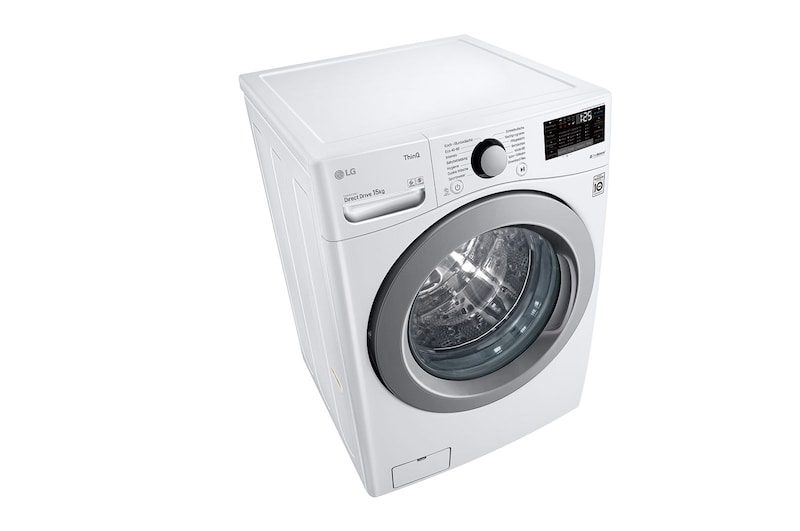 LG Waschmaschine mit 15 kg Kapazität | Energieeffizienzklasse E | 1.100 U./Min. | TurboWash® | Wi-Fi –Funktion | Aqua-Control, F11WM15TS2