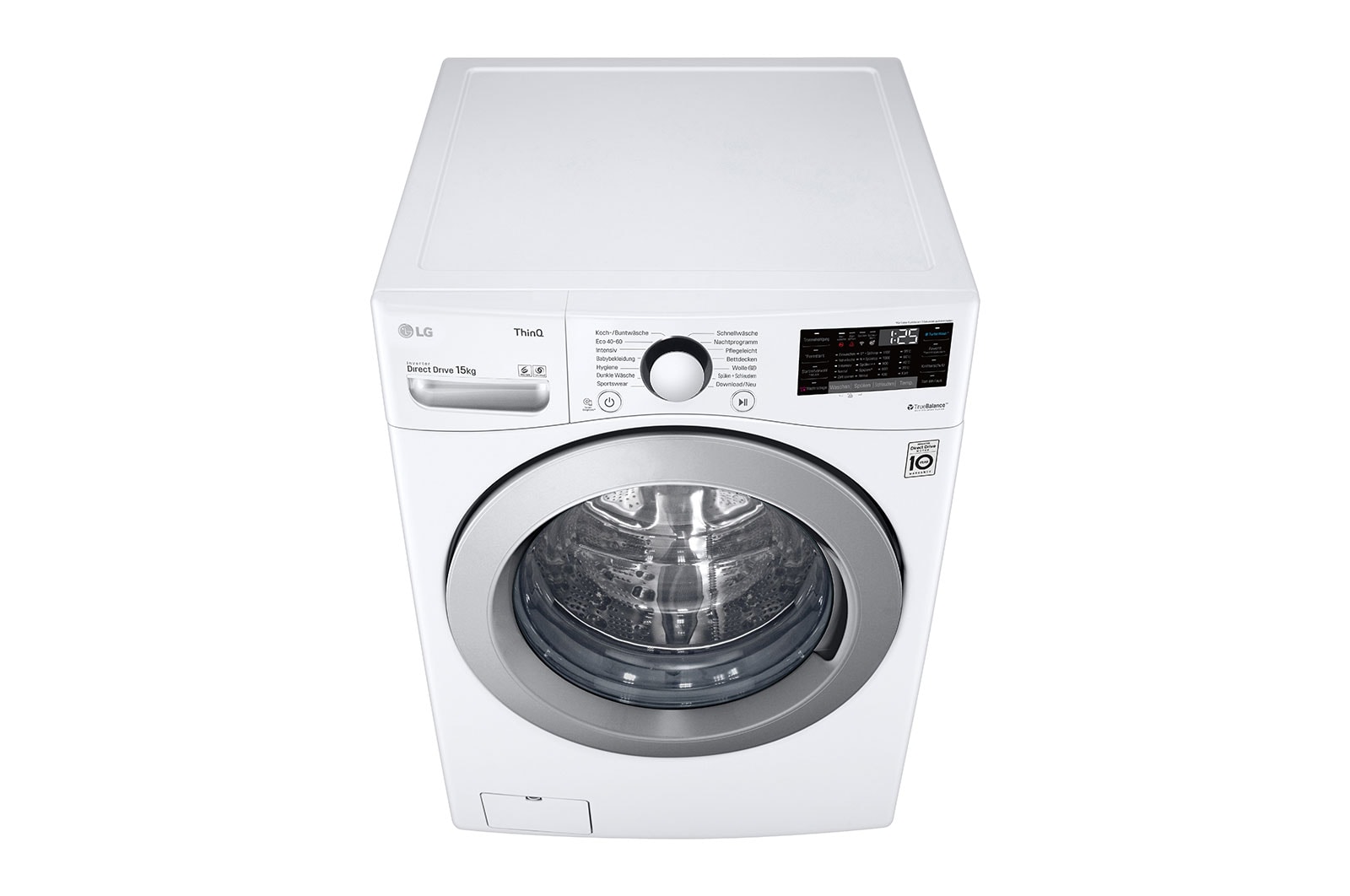 LG Waschmaschine mit 15 kg Kapazität | Energieeffizienzklasse E | 1.100 U./Min. | TurboWash® | Wi-Fi –Funktion | Aqua-Control, F11WM15TS2
