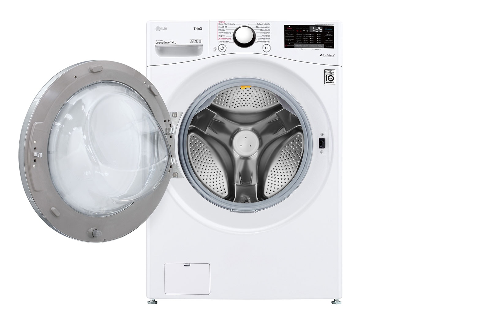 LG Waschmaschine (17 kg, 1.100 U./Min., EEK E) mit Chrom-Bullaugenring | F11WM17TS2, F11WM17TS2