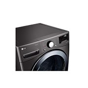 LG Waschmaschine Black Steel (17 kg, 1.100 U./Min., EEK E) mit Chrom-Bullaugenring | F11WM17TS2B, F11WM17TS2B