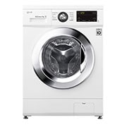 LG Waschmaschine mit 8 kg Kapazität | Energieeffizienzklasse D | 1.400 U./Min. | Weiß mit Kunststofffenstern Bullaugenring | 1496QD3HT, F1496QD3HT1