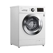 LG Waschmaschine mit 8 kg Kapazität | Energieeffizienzklasse D | 1.400 U./Min. | Weiß mit Kunststofffenstern Bullaugenring | 1496QD3HT, F1496QD3HT1
