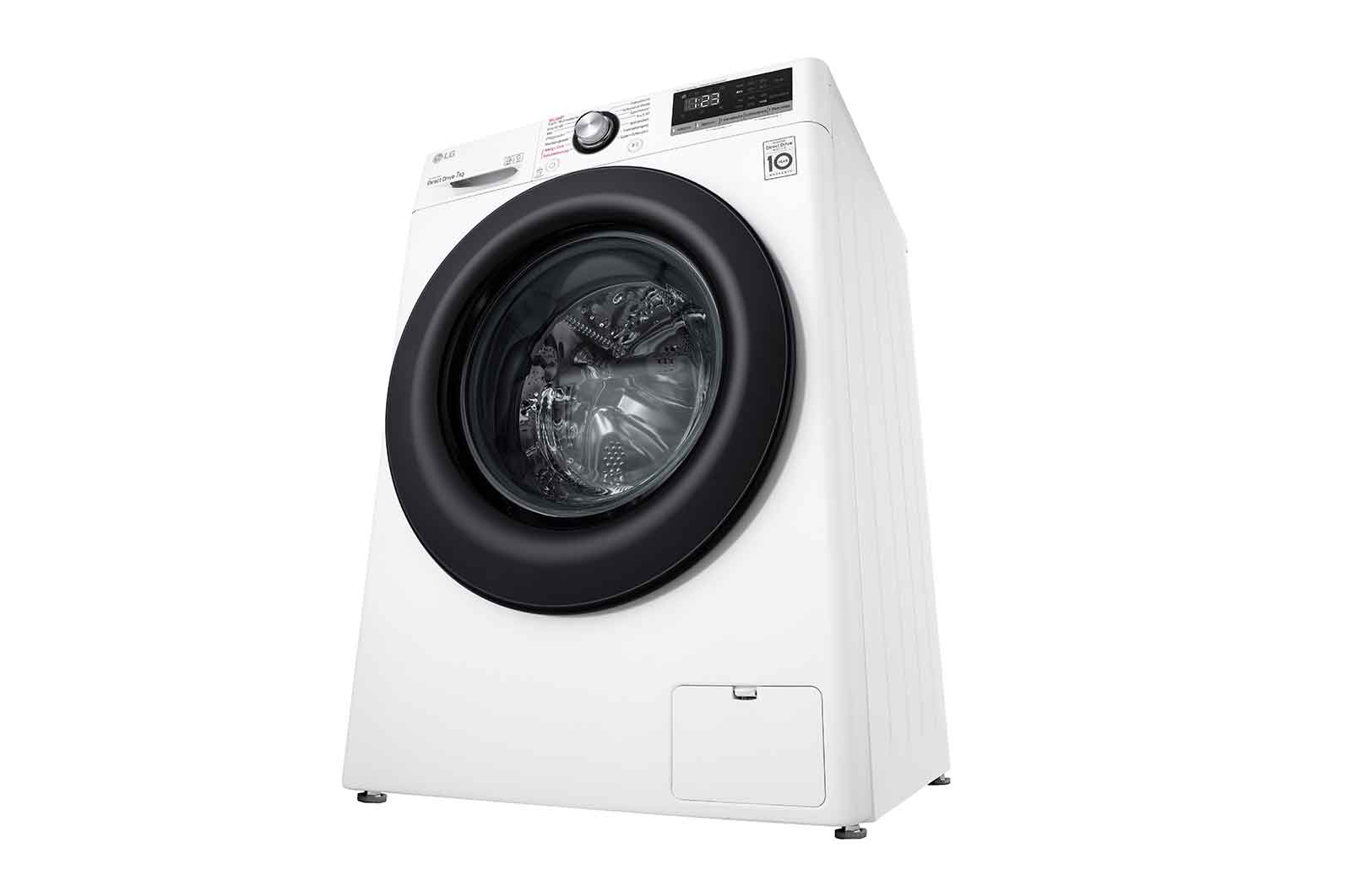LG Waschmaschine | 7 kg | Energieeffizienzklasse D | 1.400 U./Min. | AI DD® | Steam | Wäsche nachlegen | Neue Wohlfühl-Trommel, F14WM7EN0E