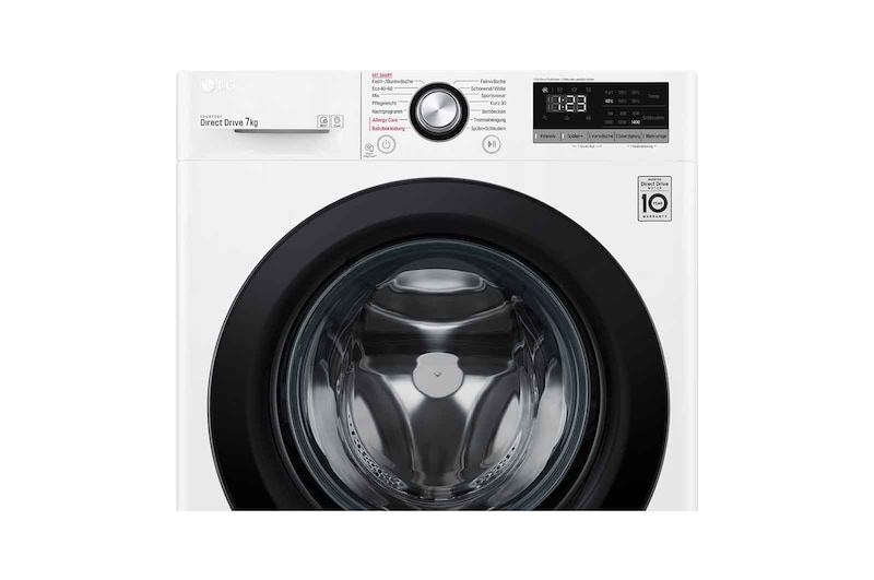 LG Waschmaschine | 7 kg | Energieeffizienzklasse D | 1.400 U./Min. | AI DD® | Steam | Wäsche nachlegen | Neue Wohlfühl-Trommel, F14WM7EN0E